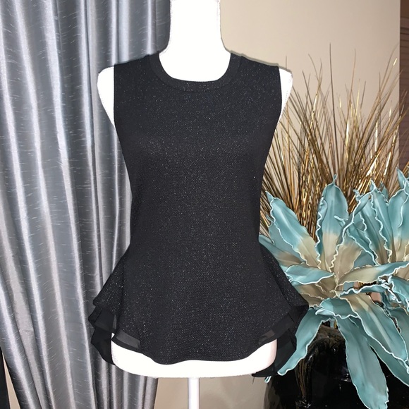 Mimi Chica sparkly black sleeveless top - Picture 3 of 15
